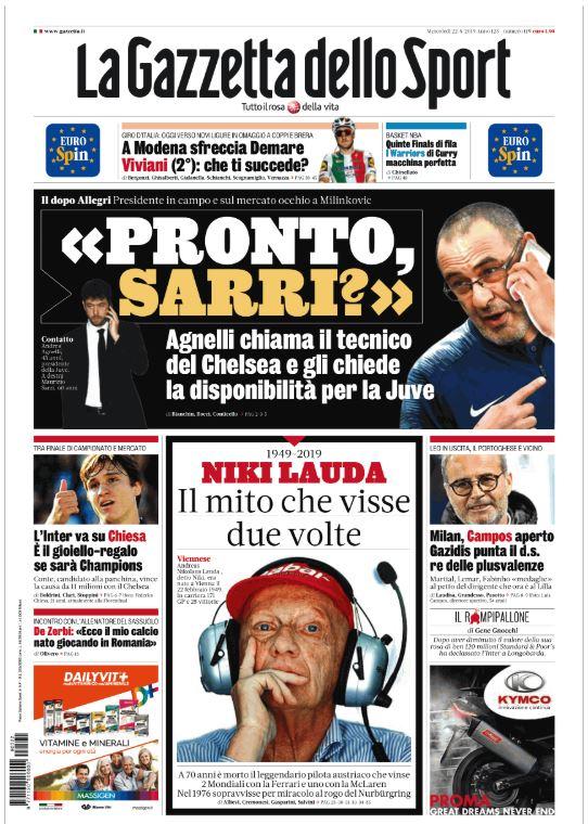 prime pagine quotidiani oggi