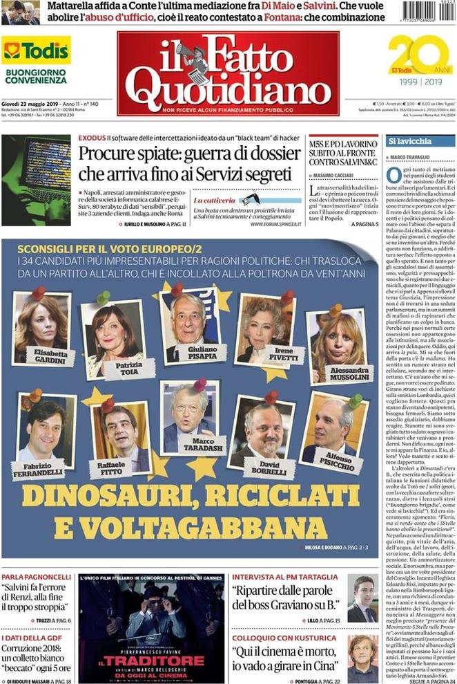prime pagine quotidiani oggi
