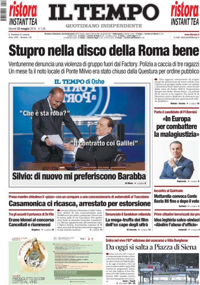 prime pagine quotidiani oggi