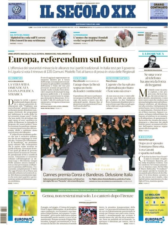 prime pagine quotidiani oggi