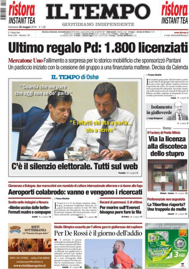 prime pagine quotidiani oggi