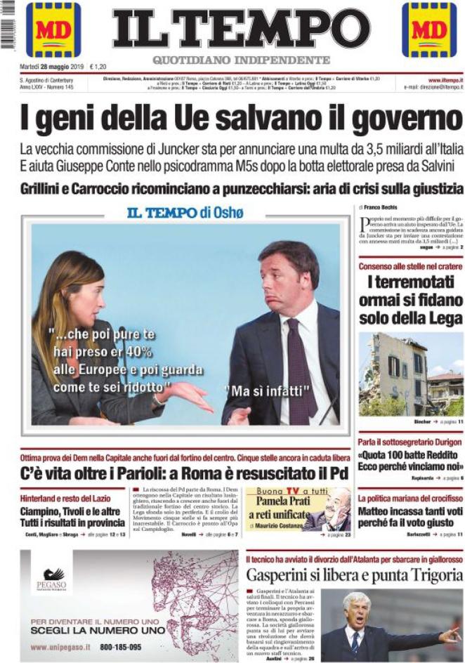 prime pagine quotidiani oggi