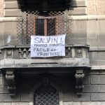 Striscioni contro Salvini