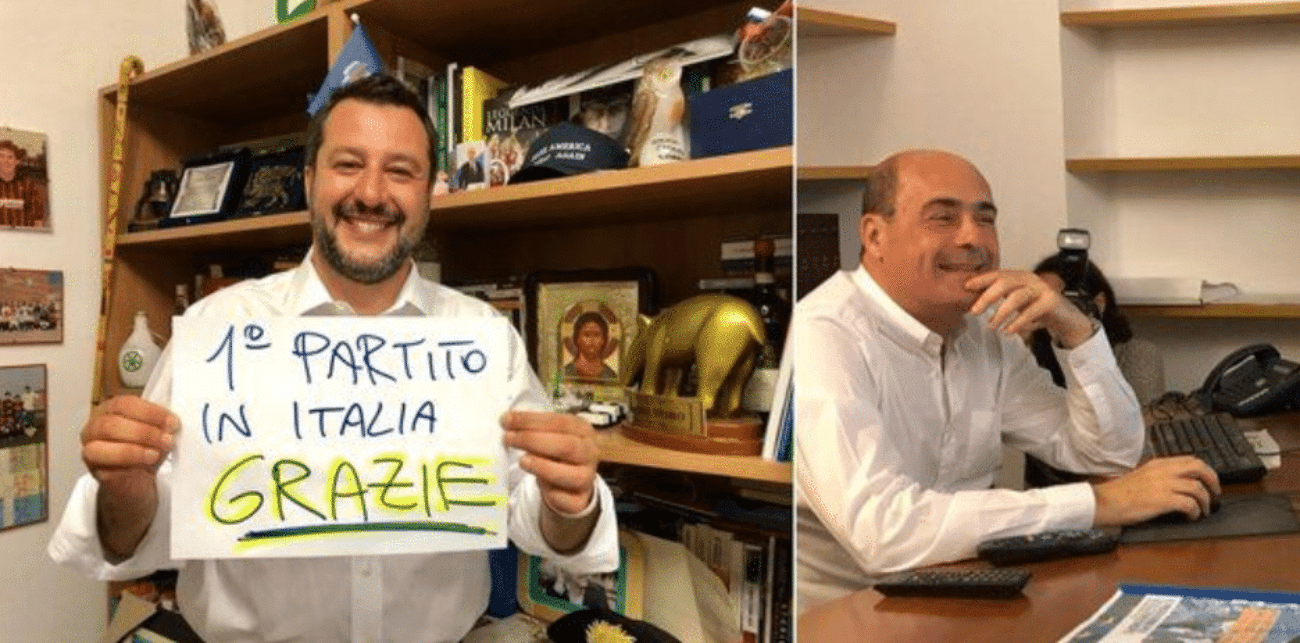 Europee Salvini libreria foto