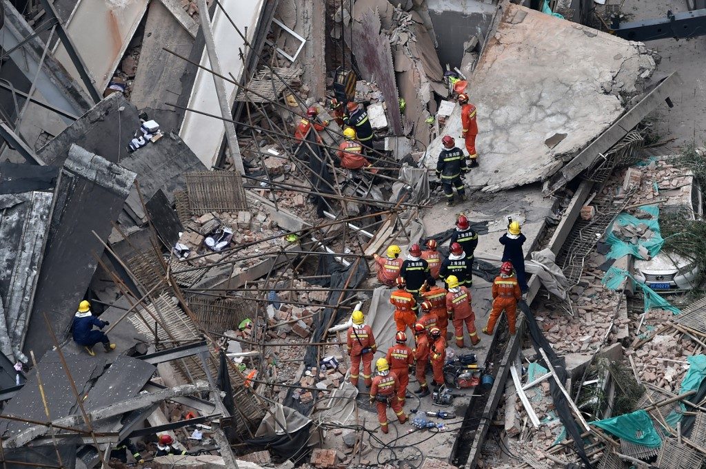 shanghai crollo edificio