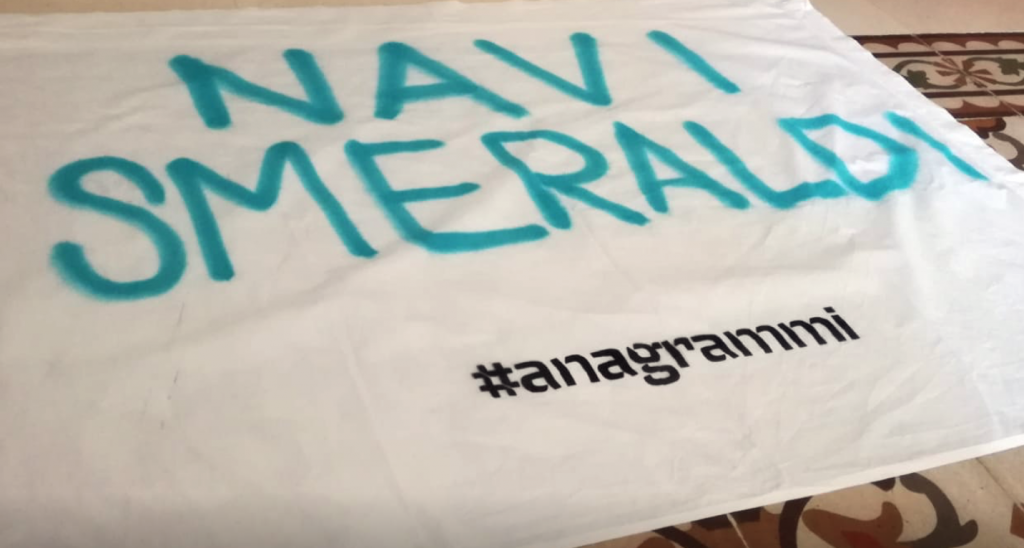 Striscioni Salvini anagrammi Bari