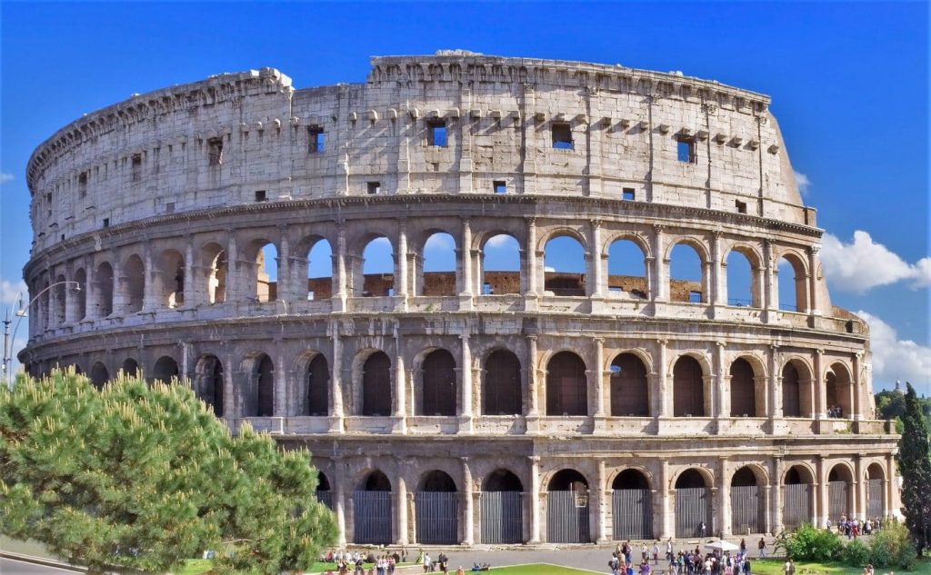 turista colosseo incisione