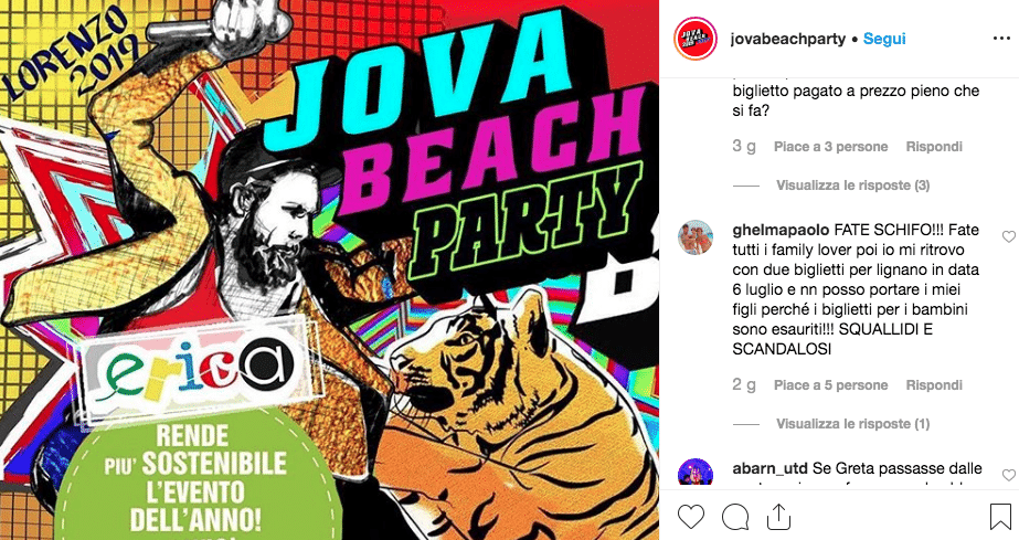 Jovanotti concerto ingresso bambini