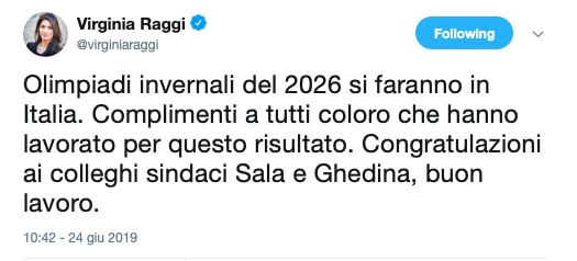 Di Maio Olimpiadi