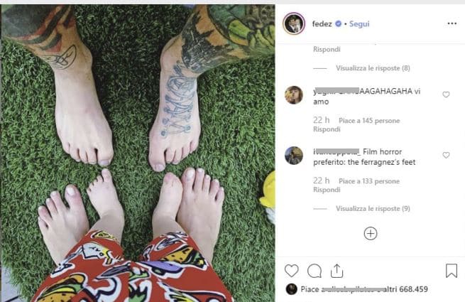 Piedi di Chiara Ferragni