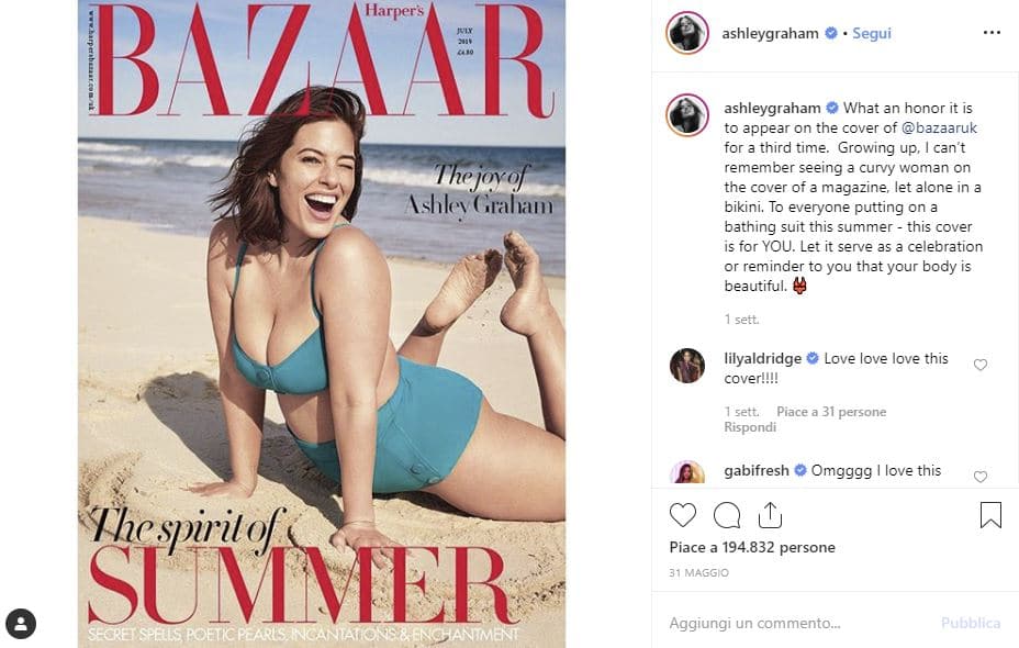 ashley graham curvy spiaggia