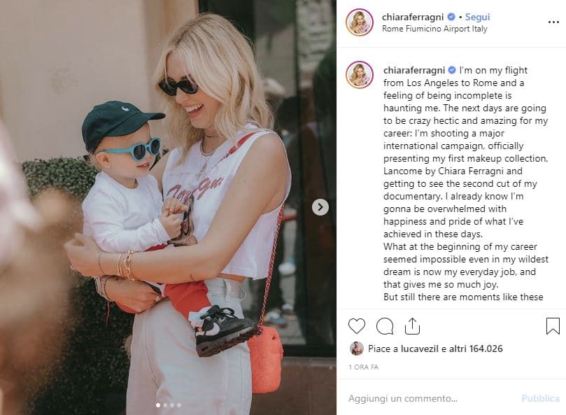 chiara ferragni maternità confessione