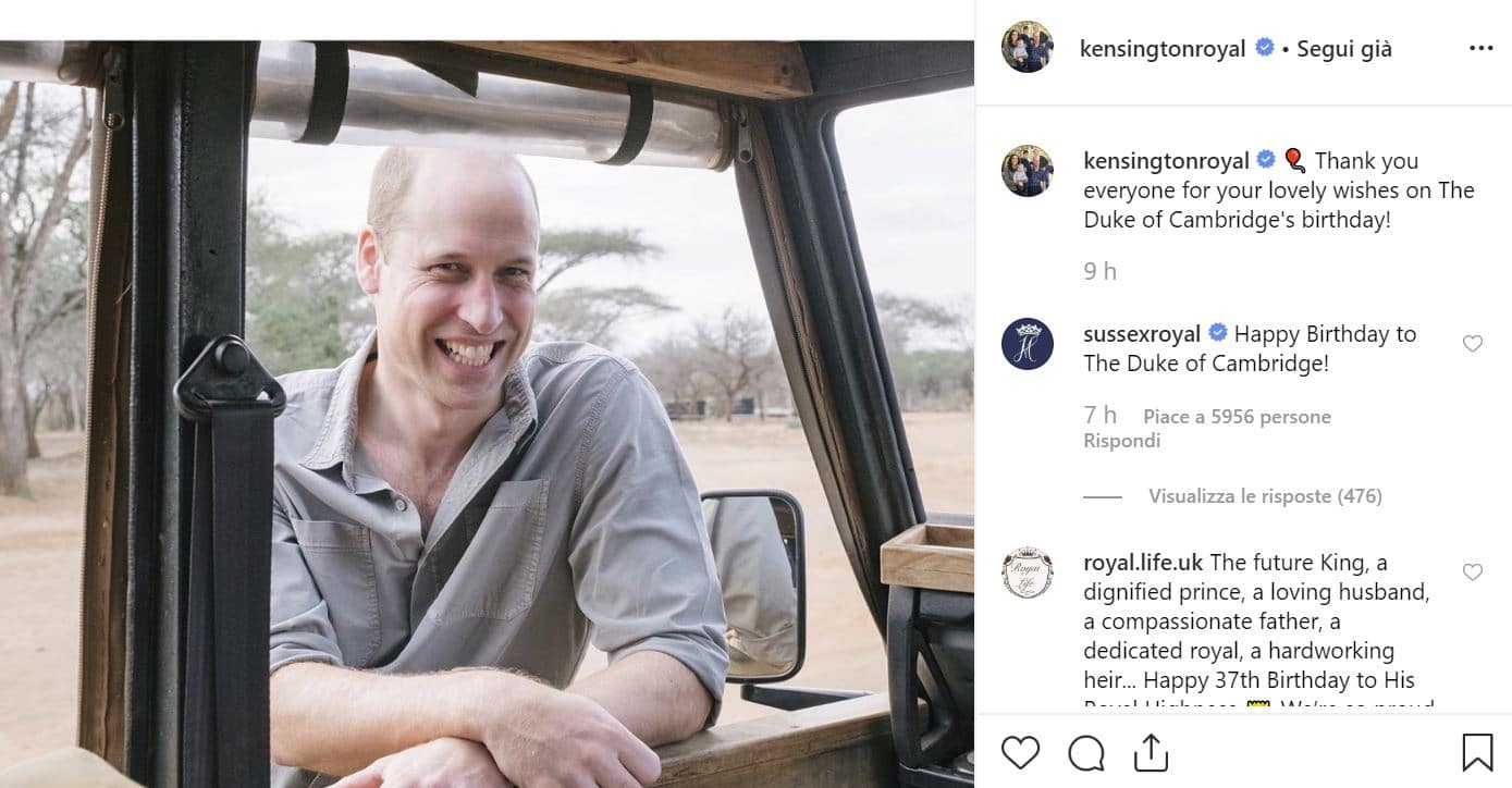 compleanno principe william auguri harry meghan