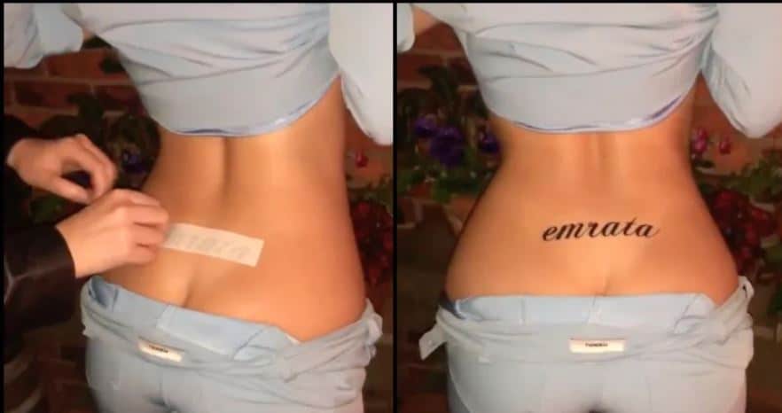 Emily Ratajkowski tatuaggio