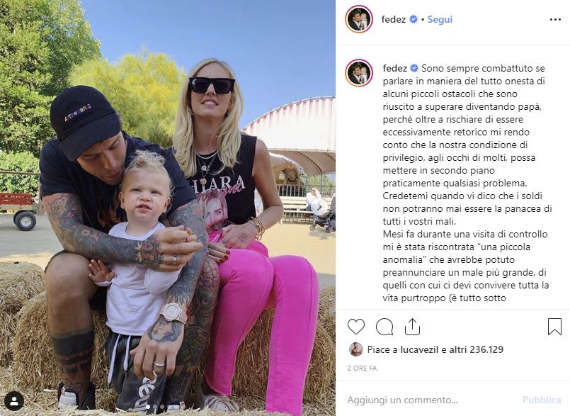 fedez malattia