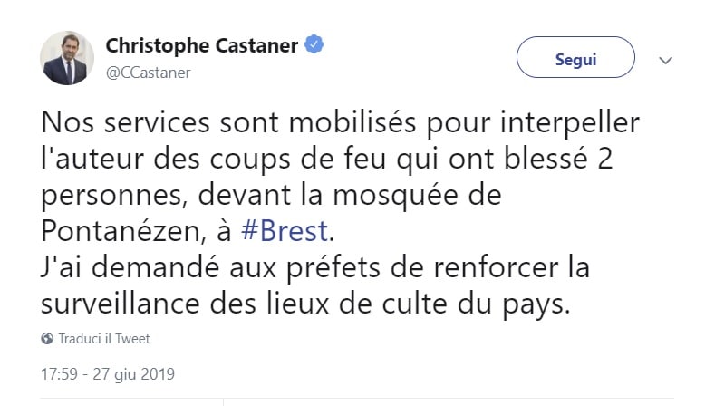 francia spari moschea brest