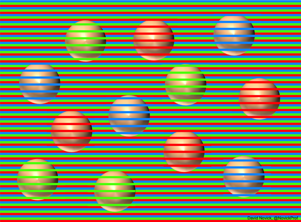 sfere marroni illusione ottica