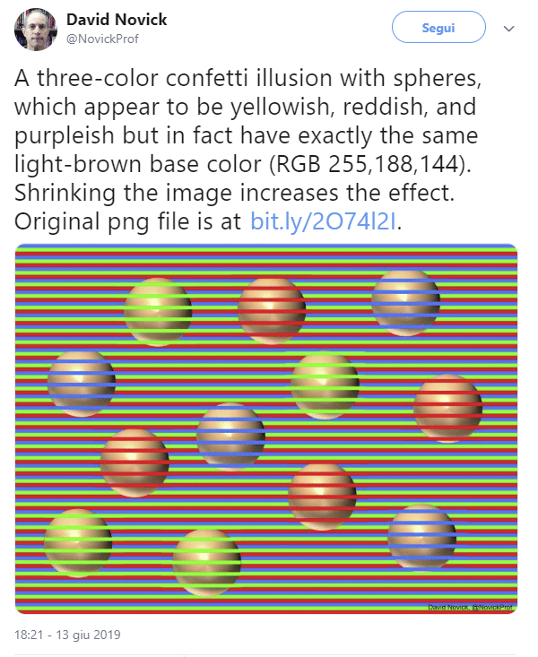 sfere marroni illusione ottica