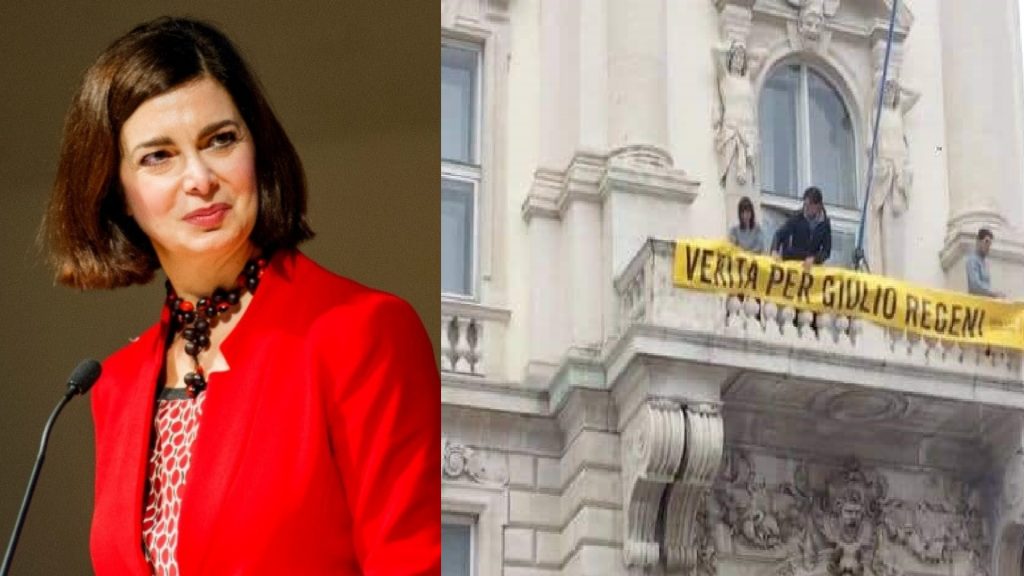 striscione regeni boldrini