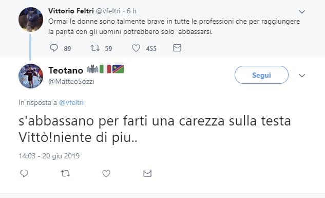 vittorio feltri tweet sessista