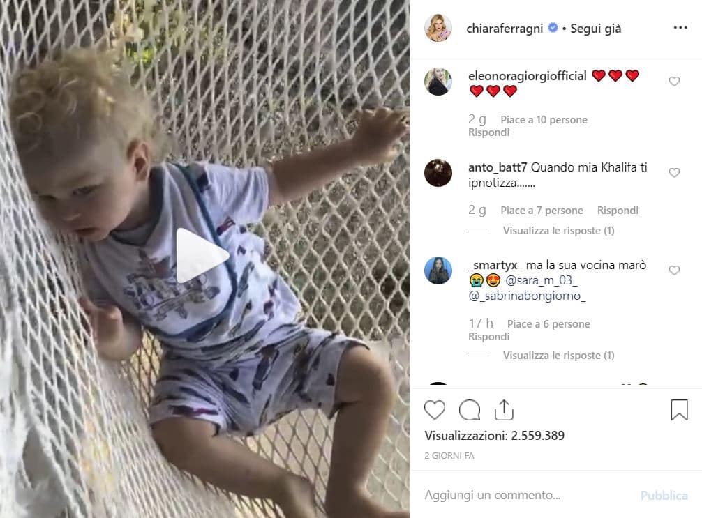 Leone Lucia Ferragni parole