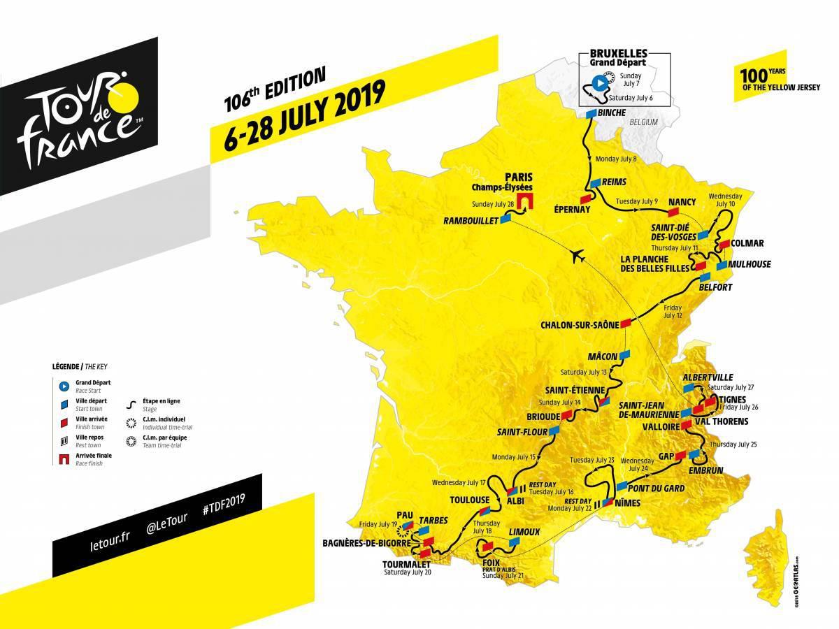 tour de france calendario tappe