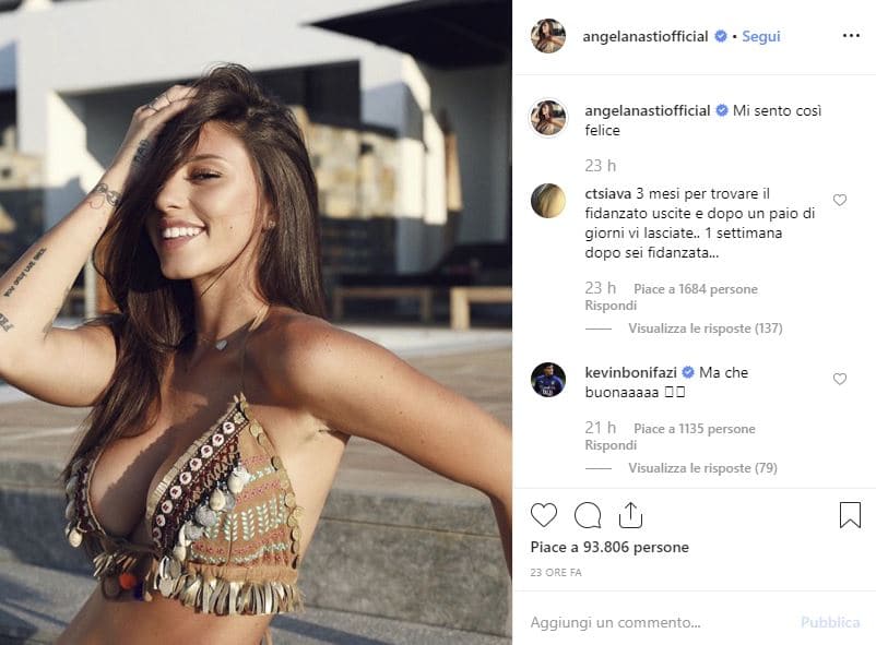 angela nasti insulti sorella