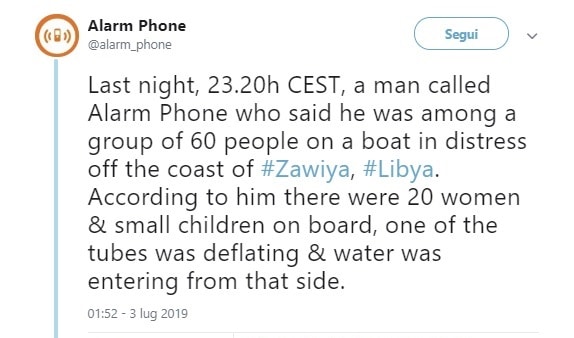 migranti gommone libia