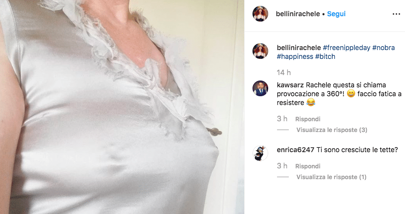 donne senza reggiseno rackete