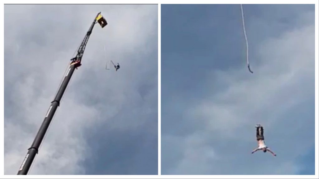 si spezza corda bungee jumping video