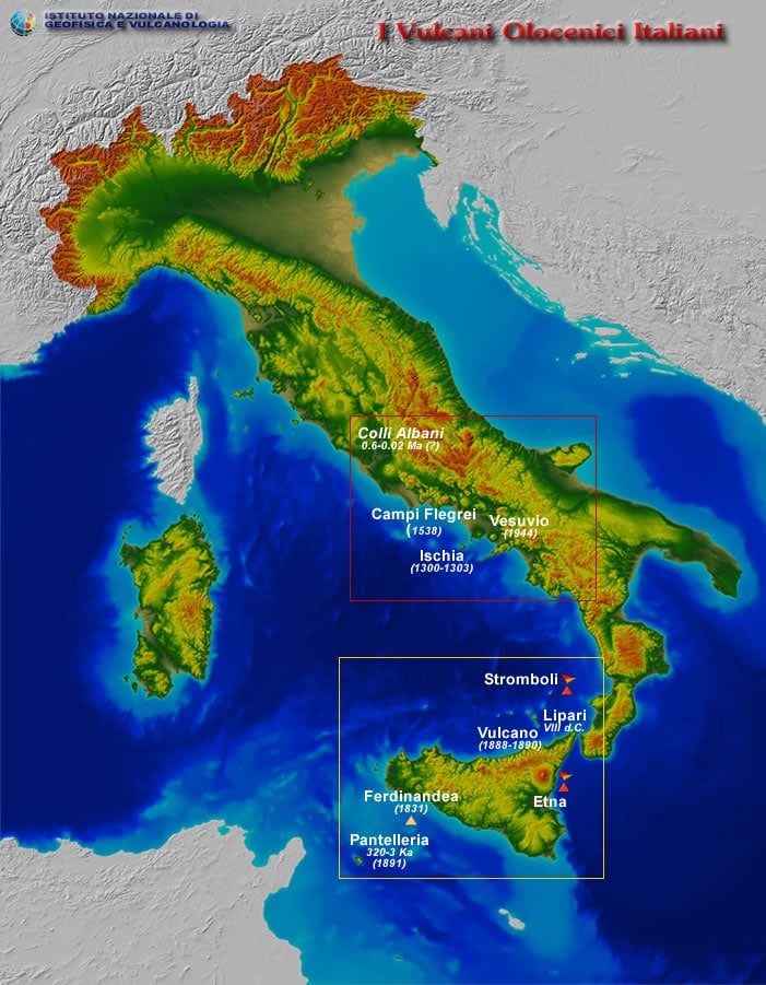 Vulcani attivi in Italia: la mappa di quelli più pericolosi | Dove si trovano