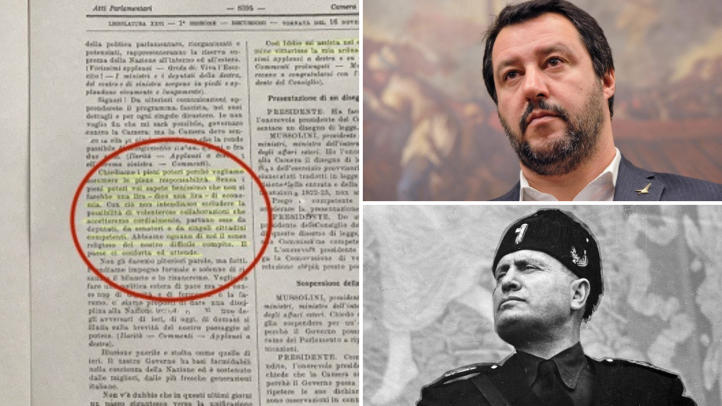Salvini Mussolini pieni poteri