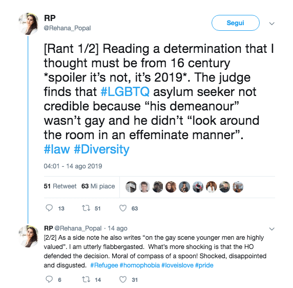 asilo rifiutato migrante gay