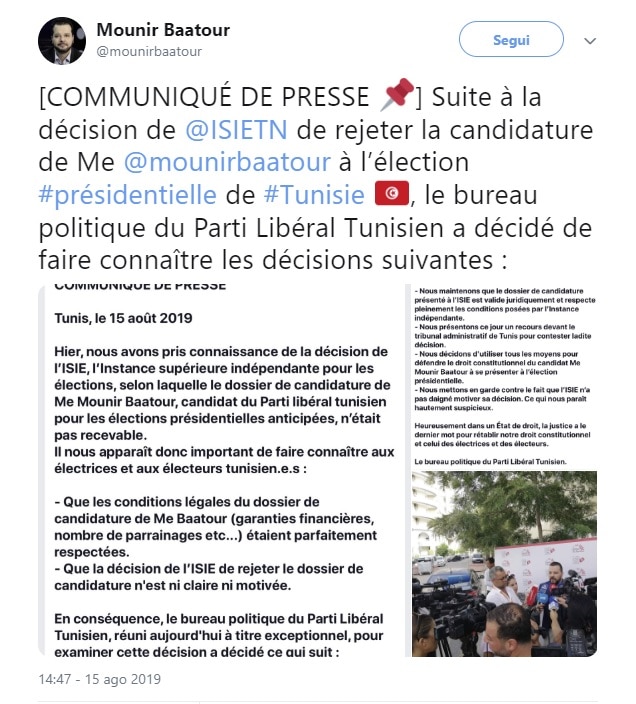 candidato gay tunisia