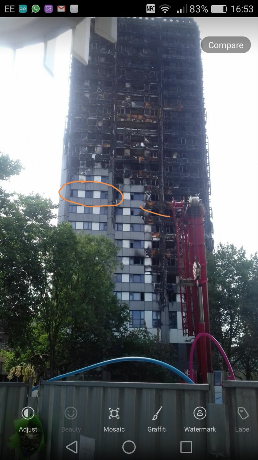 sopravvissuto incendio grenfell tower