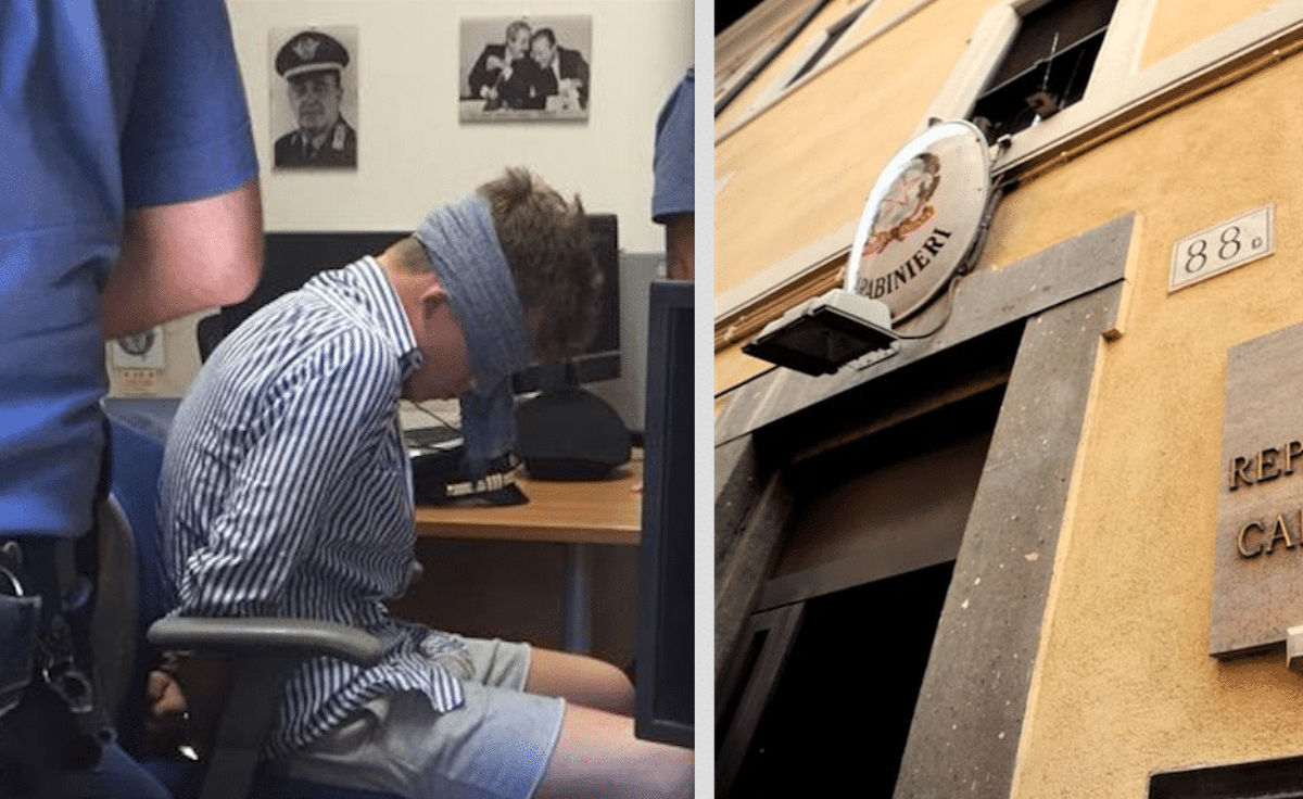 foto americano bendato caserma