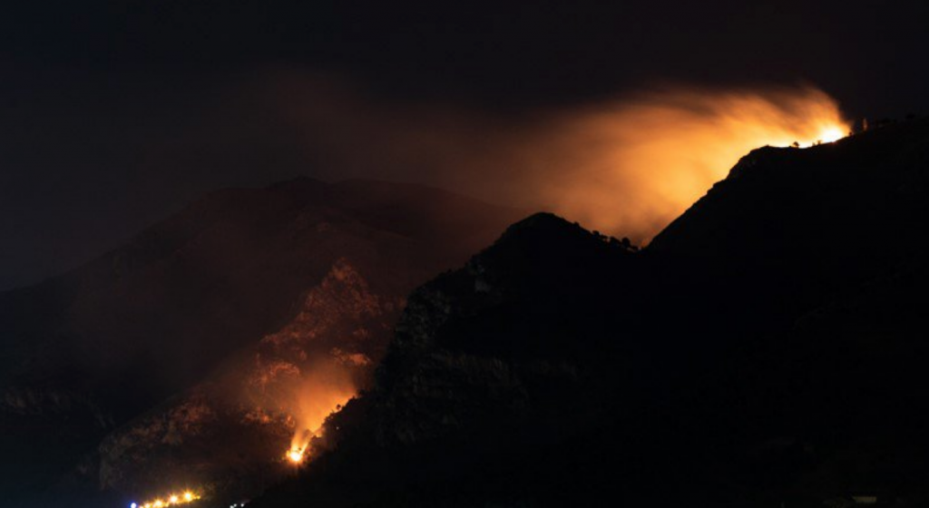 Incendio Palermo monreale
