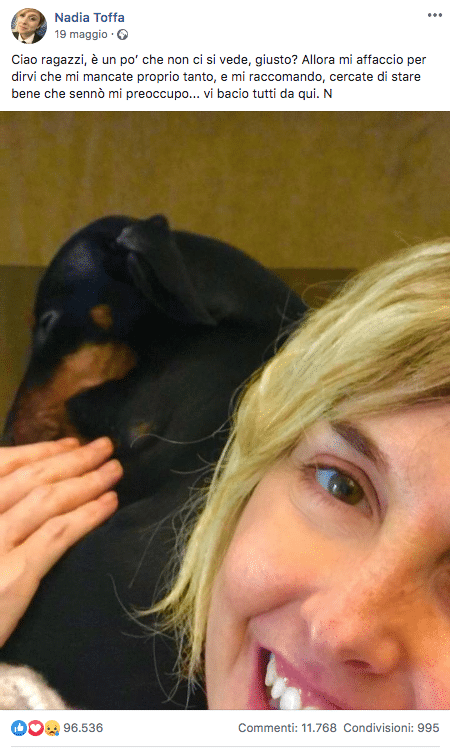 nadia toffa facebook