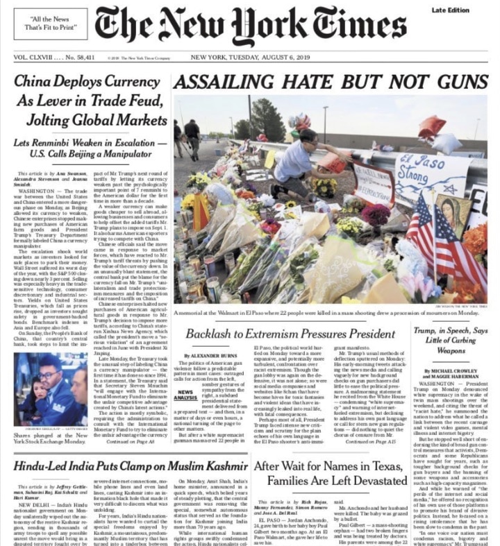new york times titolo trump