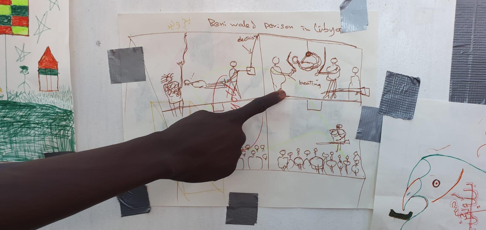 disegni migranti ocean viking