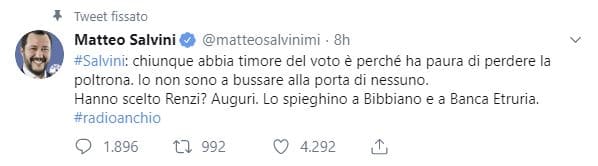tweet salvini renzi