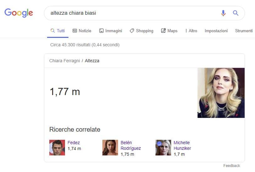 chiara ferragni chiara biasi google