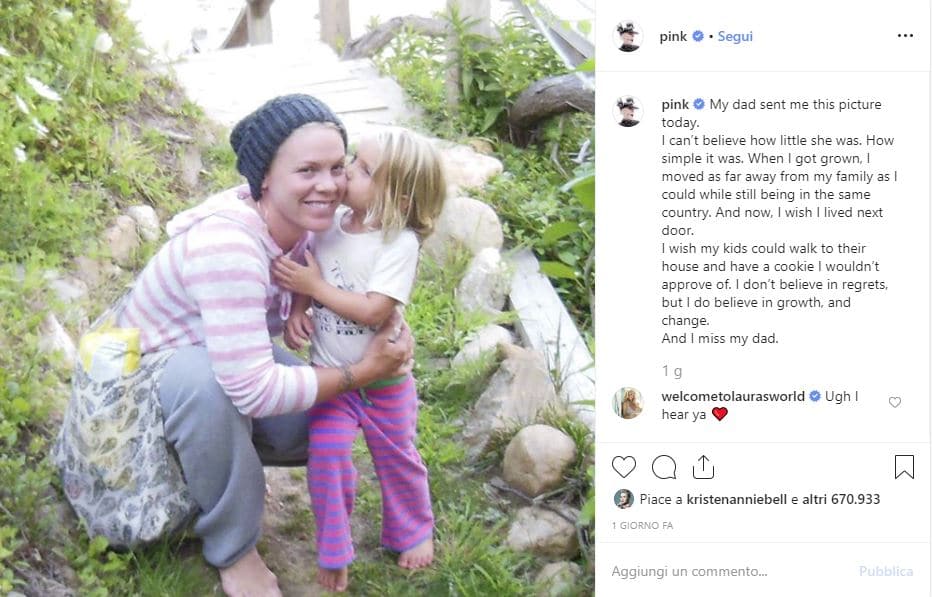 pink padre messaggio