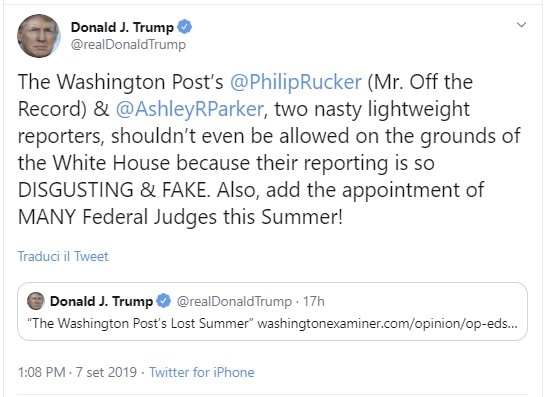 trump contro giornalisti