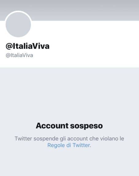 italia viva account twitter