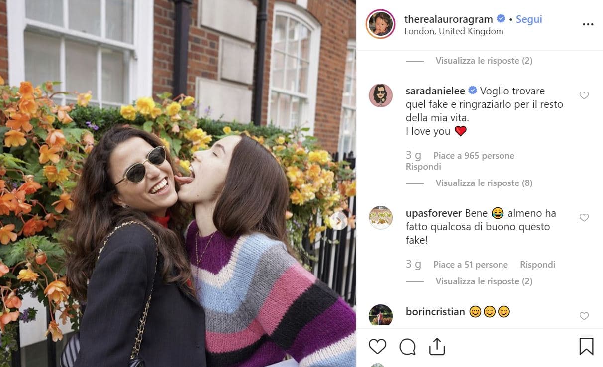 aurora ramazzotti profilo fake