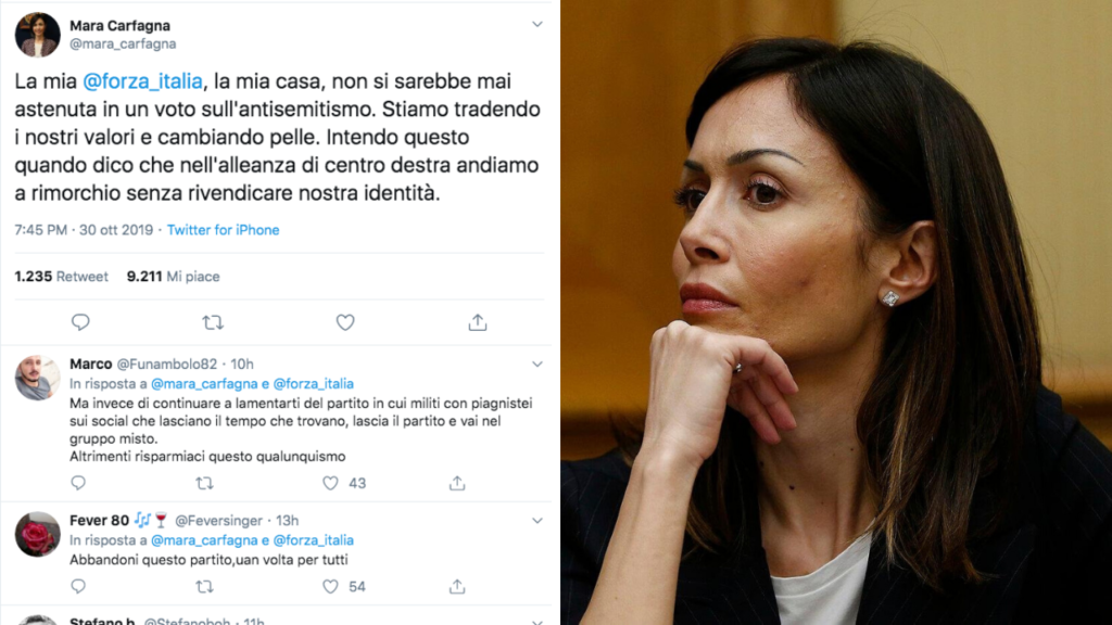 carfagna forza italia antisemitismo