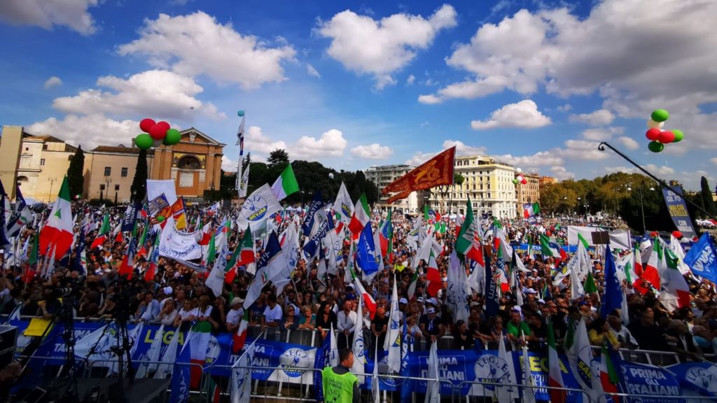 manifestazione lega roma