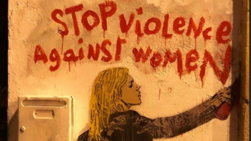 violenza sulle donne murale tvboy