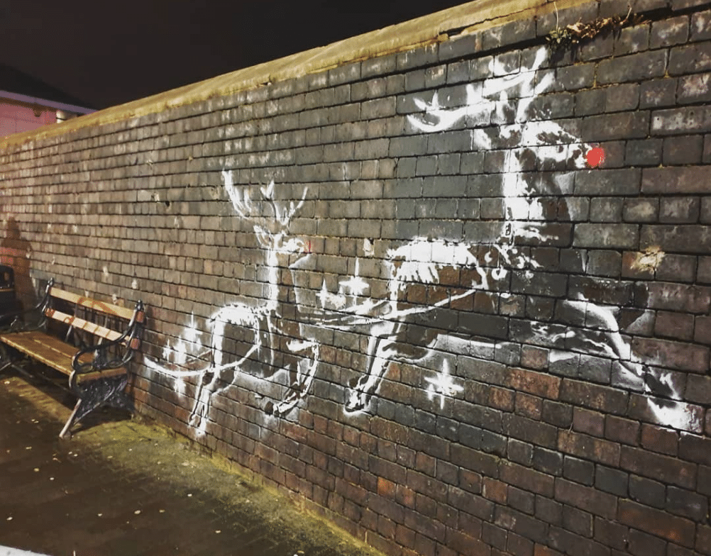 vandalizzata opera natalizia Banksy